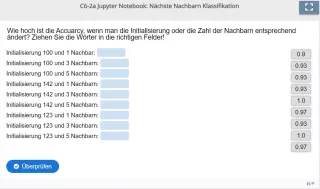 Lernspiel: C6-2 Drag the Words: Variation von random_state und Zahl der Nachbarn (Aufgabe) - erstes Jupyter Notebook (Quiz)