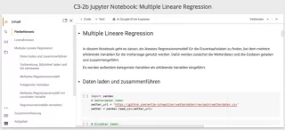 Sonstiges: C3-2 Jupyter Notebook: Multiple Lineare Regression mit sklearn