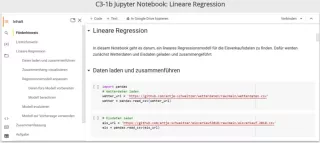 Sonstiges: C3-1 Jupyter Notebook: Einfache Lineare Regression mit sklearn