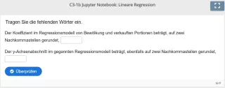 Lernspiel: C3-1 Fill in the blanks: Berechnung des Regressionsmodells (Quiz zum Jupyter Notebook)