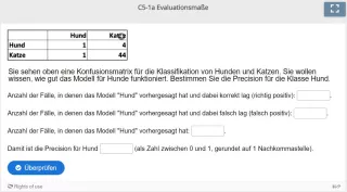 Lernspiel: C5-1 Fill in the Blanks: Bestimmen Sie die Precision für Hunde (Quiz zum Video)