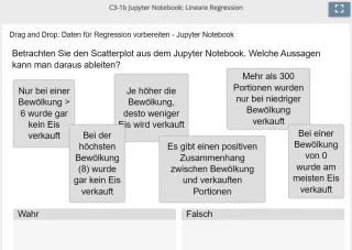 Lernspiel: C3-1 Drag and Drop: Daten für Regression vorbereiten (Quiz zum Jupyter Notebook)