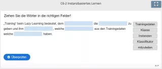 Lernspiel: C6-2 Drag the Words: Training beim „Lazy Learning“ (Quiz zum Video)