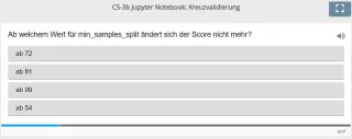 Lernspiel: C5-3 Single Choice: Mindestmenge für Split (Quiz zum Jupyter Notebook)