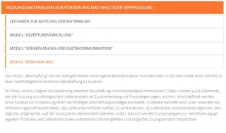 Unterrichtsplanung: Modul „Beschaffung“