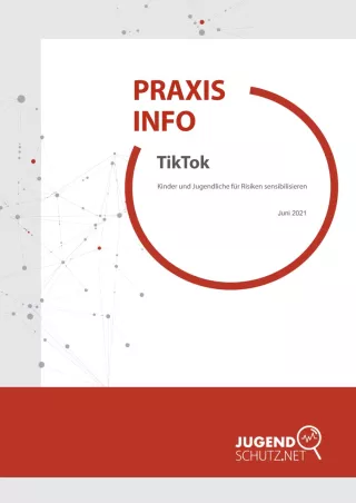 Broschuere: Praxisinfo: TikTok - Kinder und Jugendliche für Risiken sensibilisieren