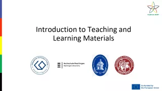 Presentation: Fashion DIET: Introduction to Teaching and Learning Materials