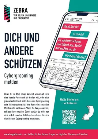 Broschuere: Dich und andere schützen - Cybergrooming melden