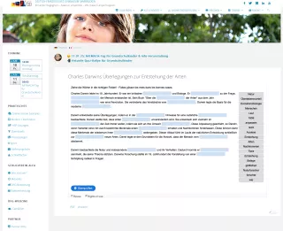 Interaktion: Charles Darwins Überlegungen zur Entstehung der Arten - Interaktive Lerneinheit