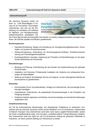 Unterrichtsbaustein: Unternehmensprofil – Lernfeld 7 (PDF, barrierefrei)