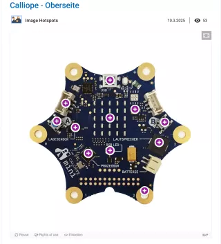 Unterrichtsbaustein: Calliope Mini - Oberseite - Interaktive Lerneinheit