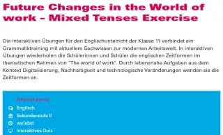 Unterrichtsplanung: Englische Zeitformen – Gemischte Übungen (Webseite)