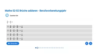 Interaktion: Brüche addieren 2 - Berufsvorbereitungsjahr