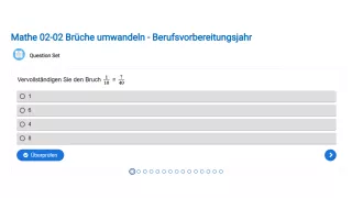 Interaktion: Brüche umwandeln - Berufsvorbereitungsjahr