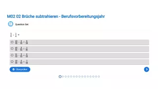 Interaktion: Brüche subtrahieren - Berufsvorbereitungsjahr