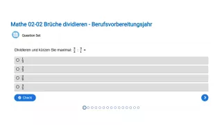 Interaktion: Brüche dividieren - Berufsvorbereitungsjahr