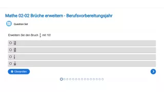 Interaktion: Brüche erweitern - Berufsvorbereitungsjahr