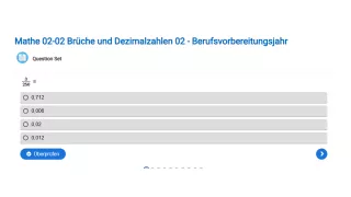 Interaktion: Brüche und Dezimalzahlen 02 - Berufsvorbereitungsjahr