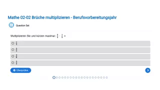 Interaktion: Brüche multiplizieren - Berufsvorbereitungsjahr
