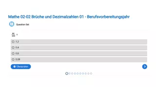 Interaktion: Brüche und Dezimalzahlen 01 - Berufsvorbereitungsjahr