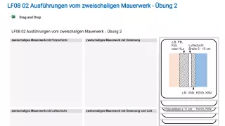 Interaktion: Ausführungen vom zweischaligen Mauerwerk - Übung 2
