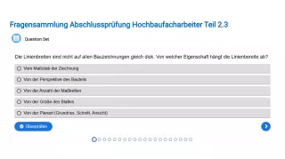 Interaktion: Fragensammlung Abschlussprüfung Hochbaufacharbeiter Teil 2.3
