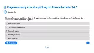 Interaktion: Fragensammlung Abschlussprüfung Hochbaufacharbeiter Teil 1
