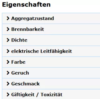 Unterrichtsbaustein: Eigenschaften von Stoffen