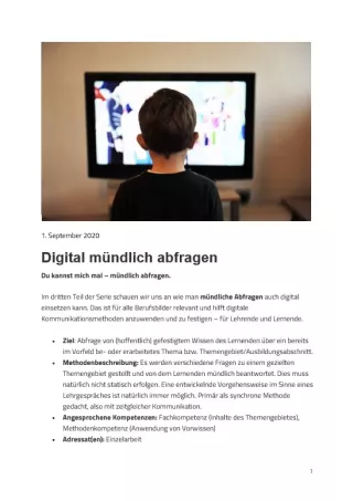 Text: Digital mündlich abfragen