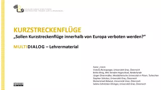 Presentation: Kurzstreckenflüge | MultiDiaLog | Materialien für Lehrende