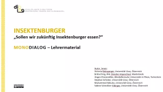 Presentation: Insektenburger | MonoDiaLog | Materialien für Lehrende