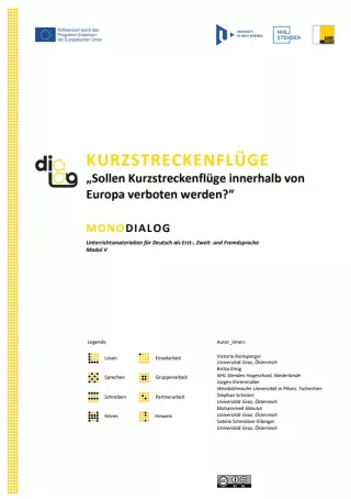 Arbeitsblatt: Kurzstreckenflüge | MonoDiaLog | Teil 1: „Sollen Kurzstreckenflüge innerhalb von Europa verboten werden?“