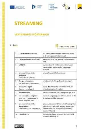 Text: Streaming | Vertiefendes Wörterbuch