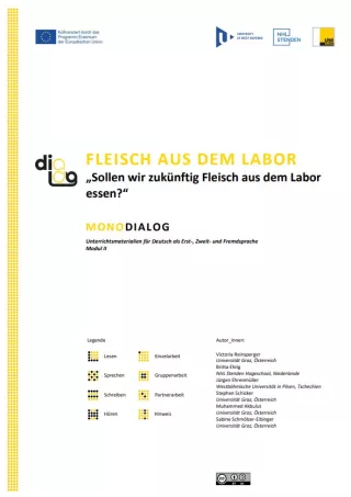 Arbeitsblatt: Fleisch aus dem Labor | MonoDiaLog | Teil 1: „Sollen wir zukünftig Fleisch aus dem Labor essen?“