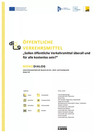 Arbeitsblatt: Öffentliche Verkehrsmittel | MonoDiaLog | Teil 1: „Sollen öffentliche Verkehrsmittel überall und für alle kostenlos sein?“