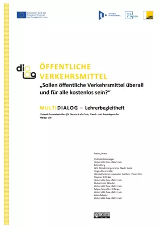 Handbuch: Öffentliche Verkehrsmittel | MultiDiaLog | Lehrerbegleitheft