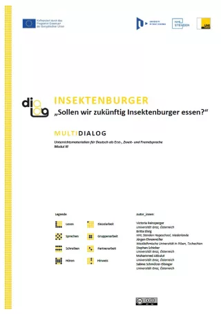 Arbeitsblatt: Insektenburger | MultiDiaLog | Teil 1: „Sollen wir zukünftig Insektenburger essen?“