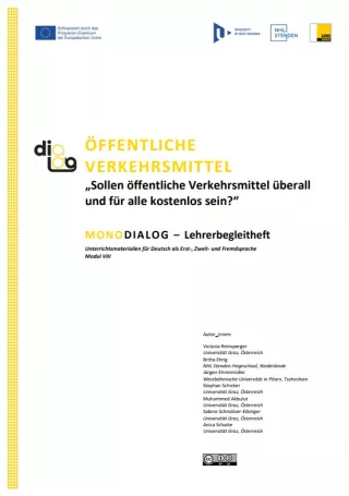 Handbuch: Öffentliche Verkehrsmittel | MonoDiaLog | Lehrerbegleitheft