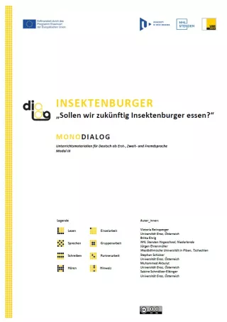 Arbeitsblatt: Insektenburger | MonoDiaLog | Teil 1: „Sollen wir zukünftig Insektenburger essen?“