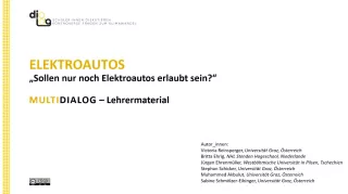 Presentation: Elektroautos | MultiDiaLog | Materialien für Lehrende