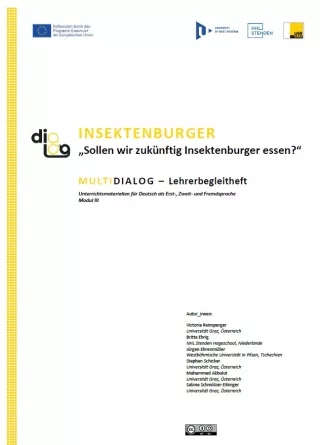 Handbuch: Insektenburger | MultiDiaLog | Lehrerbegleitheft