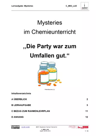 Unterrichtsbaustein: Mystery „Die Party war zum Umfallen gut!“ (DOCX)