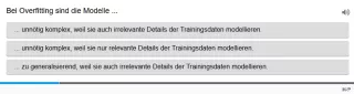 Lernspiel: C9-1 Single Choice: Overfitting. Quiz zum Video