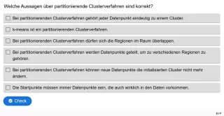Lernspiel: C8-2 Multiple Choice: Partitionierende Clusterverfahren. Quiz zum Video