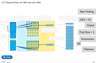 Lernspiel: C7-7 Drag and Drop: ein CNN. Quiz zum Video