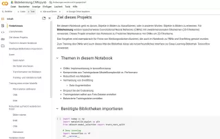 Sonstiges: F3 Jupyter Notebook: Bilderkennung mit CNNs