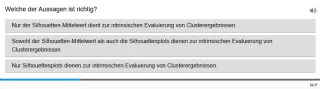 Lernspiel: C8-4 Single Choice: Ziel der Silhouetten-Berechnung. Quiz zum Video