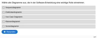 Lernspiel: G3-2 Multiple Choice: Diagramme in der Software-Entwicklung. Quiz zum Video