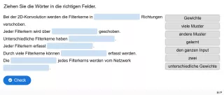 Lernspiel: C7-8 Drag the Words: 2D-Konvolution. Quiz zum Video