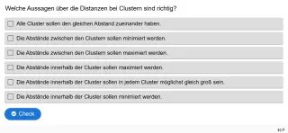 Lernspiel: C8-1 Multiple Choice: Distanzen in Clustern. Quiz zum Video
